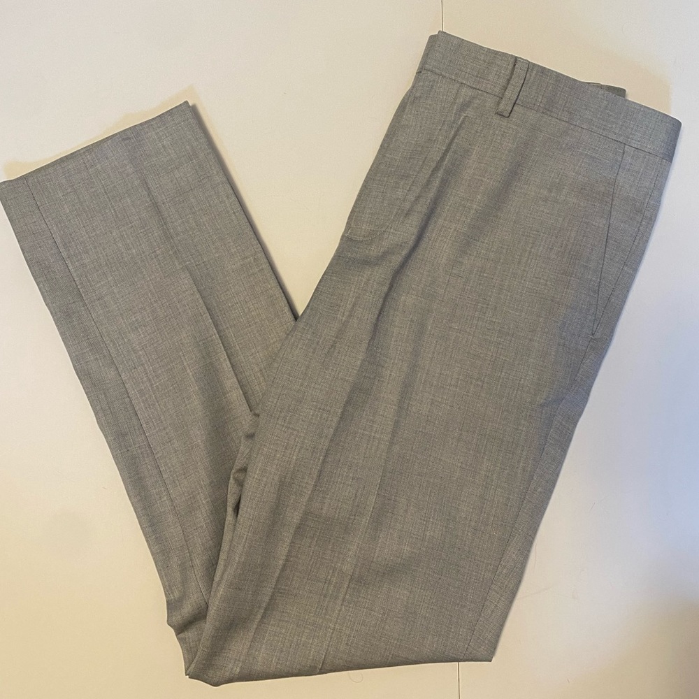 Topman Gray Slacks Flat Front
